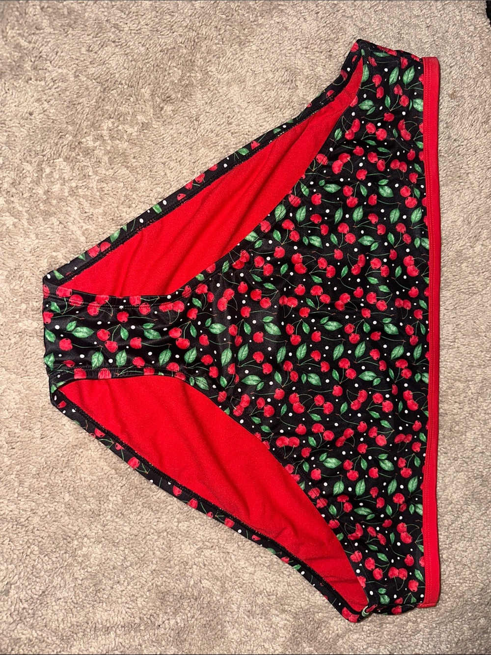 wild fable Red & Black Cherry Print Bikini Bottoms